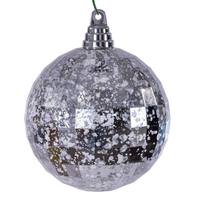 Vickerman 4.75" Silver Diamond Mercury Christmas Ornament (4 Pack)