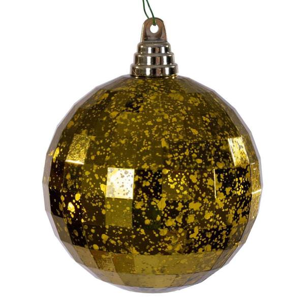 4.75" Olive Mirror Mercury Christmas Ornament (4 Pack)