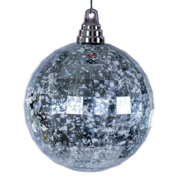 4.75" Baby Blue Mirror Mercury Christmas Ornament (4 Pack)