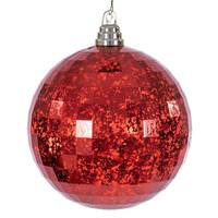 Vickerman 6" Red Mirror Mercury Christmas Ornament (2 Pack)