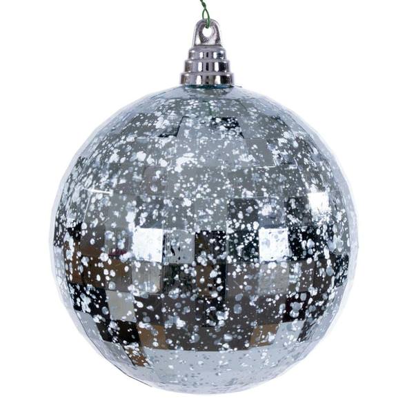 6" Baby Blue Mirror Mercury Christmas Ornament (2 Pack)