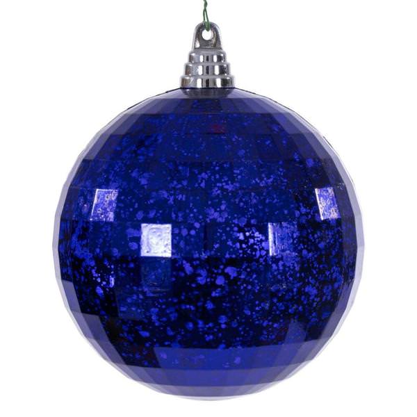 6" Purple Mirror Mercury Christmas Ornament (2 Pack)