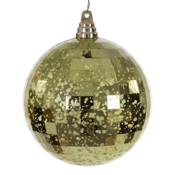 6" Lime Mirror Mercury Christmas Ornament (2 Pack)