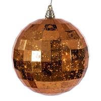 Vickerman 8" Burnish Orange Mirror Mercury Christmas Ornament