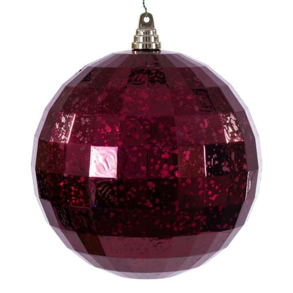 8" Burgundy Mirror Mirror Christmas Tree Ornament
