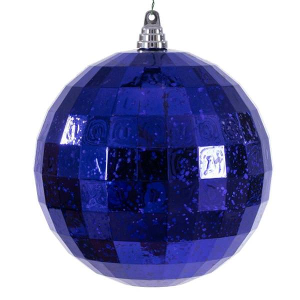 8" Purple Mirror Mercury Christmas Ornament