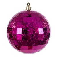 Vickerman 8" Fuchsia Mirror Mercury Christmas Ornament