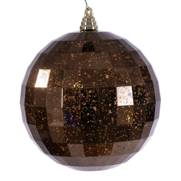 8" Mocha Mirror Mercury Christmas Ornament