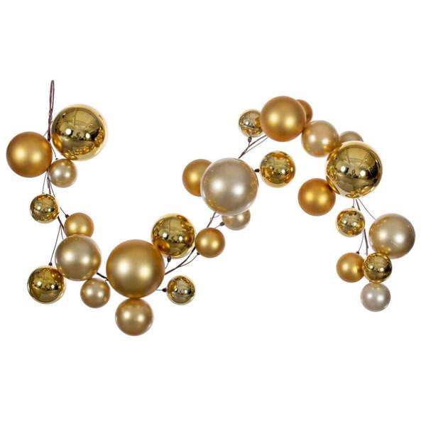 6' Gold Ball Wire Garland