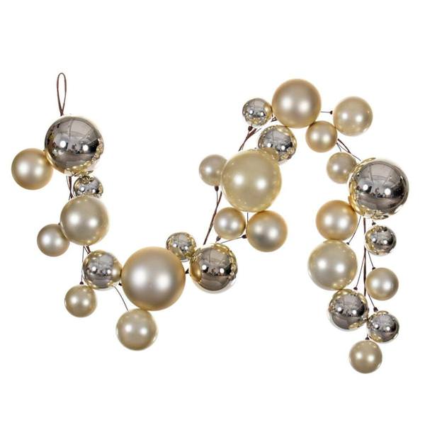 6' Champagne Ball Wire Garland
