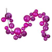 Vickerman 6' Hot Pink Ball Wire Garland