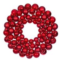 Vickerman 24" Red Ball Ornament Christmas Wreath
