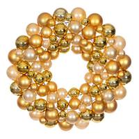 Vickerman 24" Gold Ball Ornament Christmas Wreath