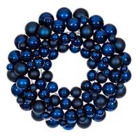 Vickerman 24" Midnight Blue Ball Ornament Christmas Wreath