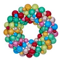 Vickerman 24" Multi-Color Ball Ornament Christmas Wreath