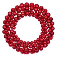 Vickerman 30" Red Ball Ornament Christmas Wreath