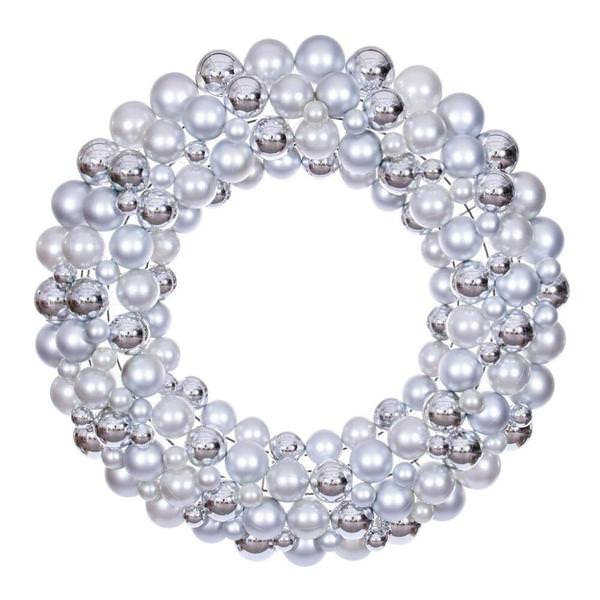 30" Silver Ball Ornament Christmas Wreath