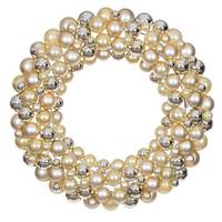 Vickerman 30" Champagne Ball Ornament Christmas Wreath