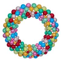 Vickerman 30" Multi-Color Ball Ornament Christmas Wreath