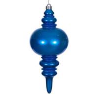 Vickerman 13" Blue Candy Glitter Finial Christmas Tree Ornament 