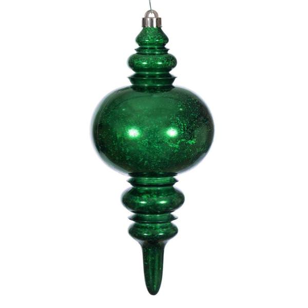 13" Green Mercury Finial Christmas Tree Ornament 