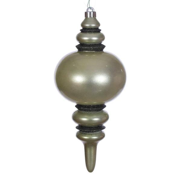 13" Wrought Iron Candy Glitter Finial Christmas Tree Ornament 
