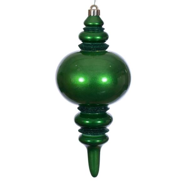 13" Emerald Mercury Finial Christmas Tree Ornament 