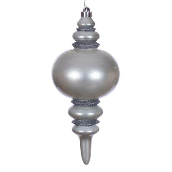 13" Limestone Candy Glitter Finial Christmas Tree Ornament 