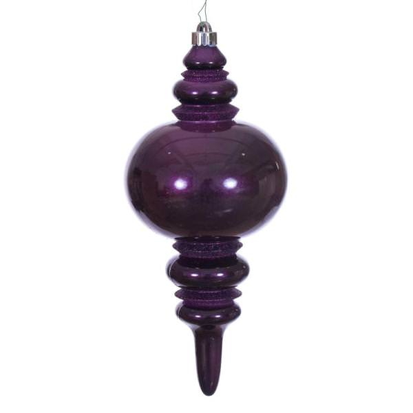 13" Plum Mercury Finial Christmas Tree Ornament 