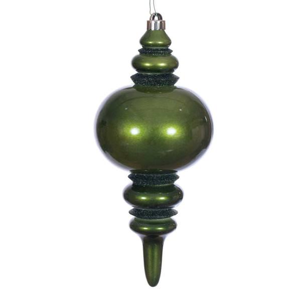13" Juniper Candy Glitter Finial Christmas Tree Ornament 