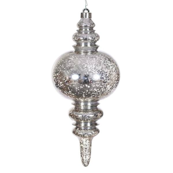 13" Champagne Mercury Finial Christmas Tree Ornament 