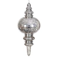Vickerman 13" Champagne Mercury Finial Christmas Tree Ornament 