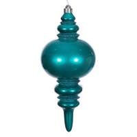 Vickerman 13" Dark Teal Candy Glitter Finial Christmas Tree Ornament 