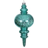 Vickerman 13" Teal Mercury Finial Christmas Tree Ornament 