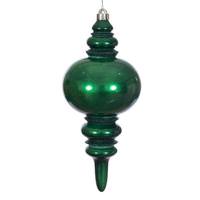 Vickerman 13" Midnight Green Candy Glitter Finial Christmas Tree Ornament 