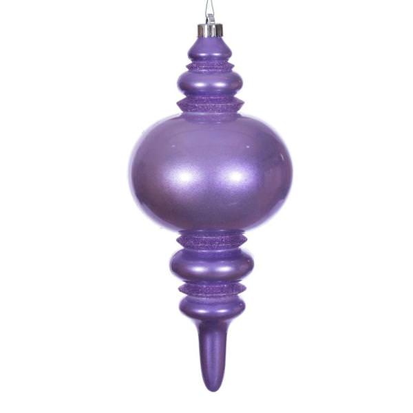 13" Lavender Glitter Finial Christmas Tree Ornament 