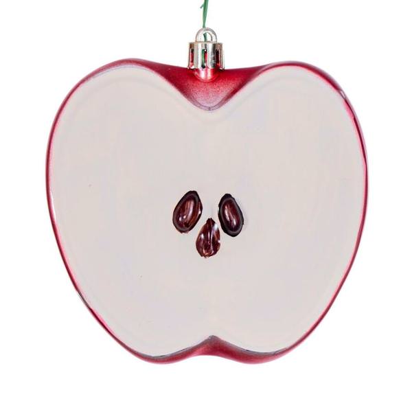 4" Apple Fruit Matte Christmas Tree Ornament