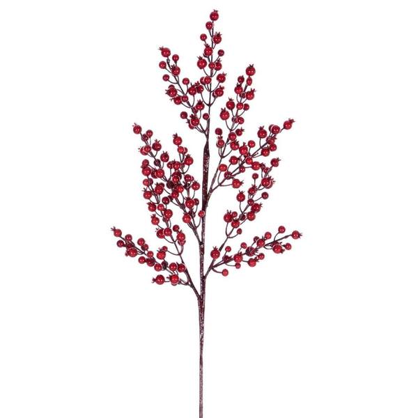 24"  Red Crab Apple Mixed Berry Artificial Spray (3 Pack)