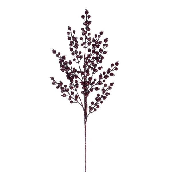 24"  Burgundy Crab Apple Mixed Berry Artificial Spray (3 Pack)