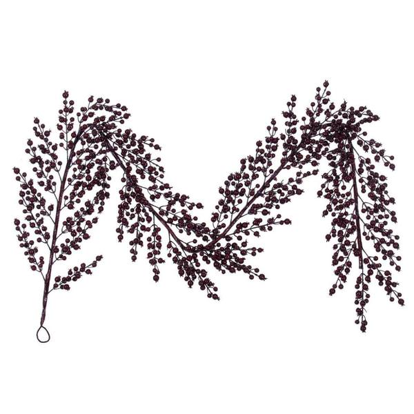72" Burgundy Crab Apple Mixed Berry Artificial Christmas Garland