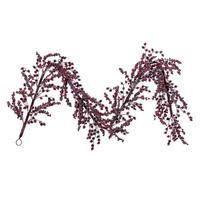 Vickerman 72" Icy Red Burgundy Berry Artificial Christmas Garland