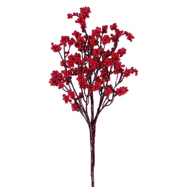 14" Red Petite Cluster Unlit Pick (6 Pack)