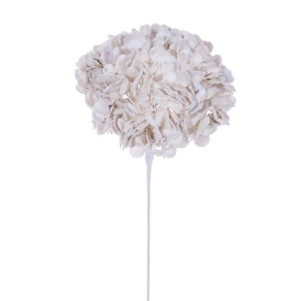 24" Cream Frosted Razor Hydrangea Artificial Spray (4 Pack)