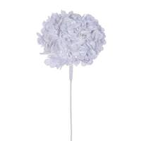 Vickerman 24" White Frosted Razor Hydrangea Artificial Spray (4 Pack)