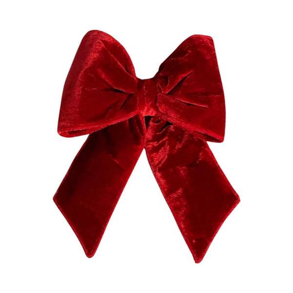 12" x 15" Plush Red Velvet Christmas Bow