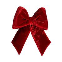 Vickerman 12" x 15" Plush Red Velvet Christmas Bow