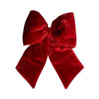 Vickerman 18" x 23" Plush Red Velvet Christmas Bow