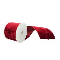 Vickerman 4" x 10Yd Wine Plush Velvet Christmas Ribbon
