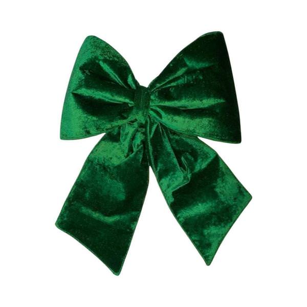 18" x 23" Plush Emerald Velvet Christmas Bow