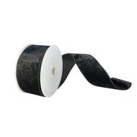 Vickerman 2.5" x 10Yd Black Plush Velvet Christmas Ribbon